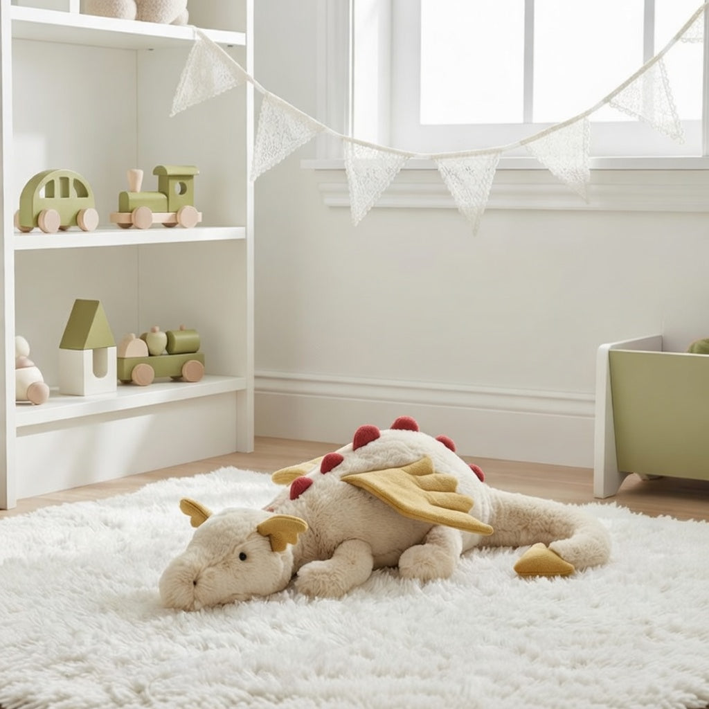 Jellycat Lucky Dragon Plush Toy, Soft Short Plush Stuffed Doll, Fantasy Collectible Animal