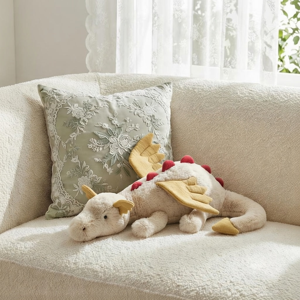 Jellycat Lucky Dragon Plush Toy, Soft Short Plush Stuffed Doll, Fantasy Collectible Animal